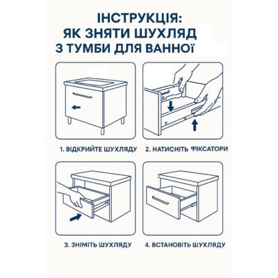 Як зняти ящик чи шухляду з тумби